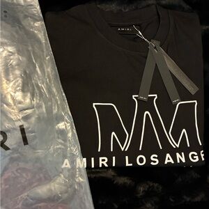 AMIRI Black and White Logo T-Shirt